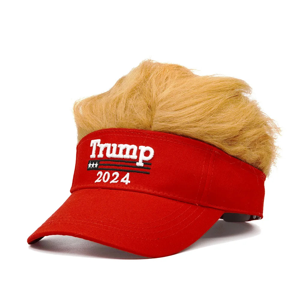 Trump 2024 Fake Hair Visor